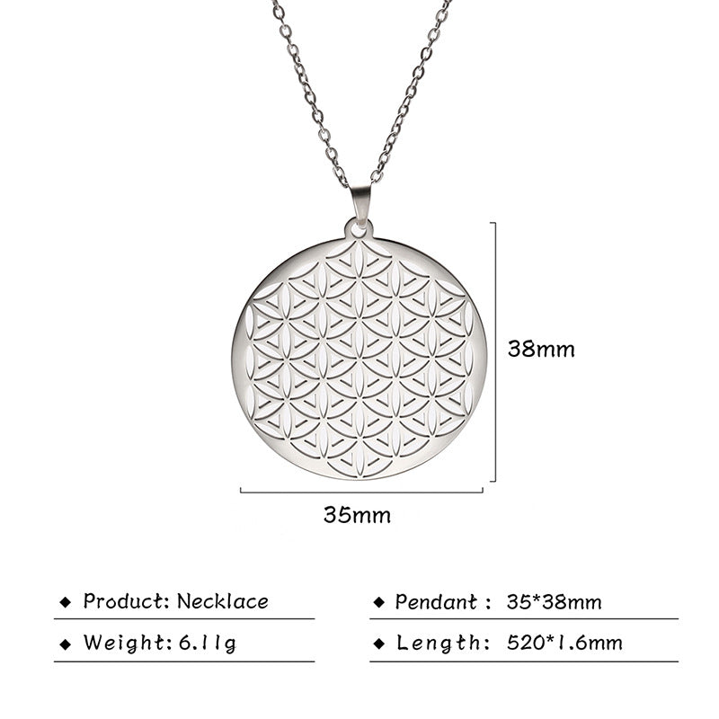 Flower of Life Necklace Sacred Geometry Merkaba Life Spirit