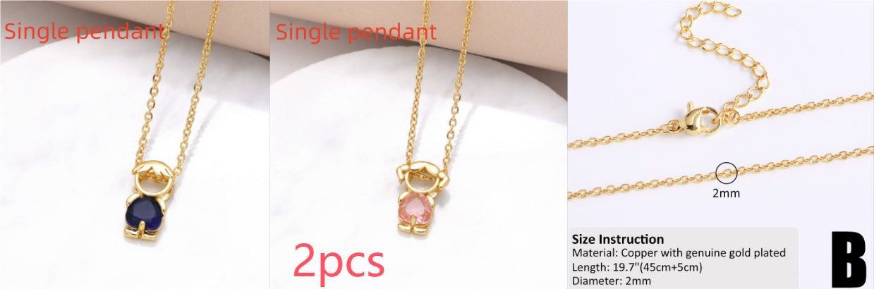 Copper-plated 18k Gold DIY Hip-hop All-match Chain Necklace