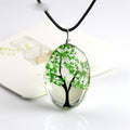 Gypsophila Tree Of Life Necklace Time Gem DIY Glass Jewelry