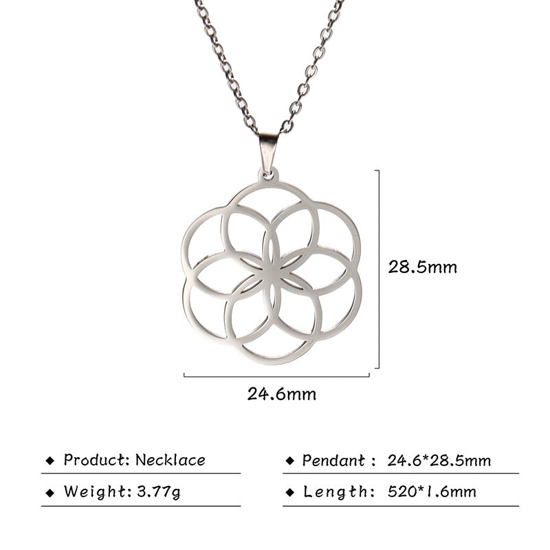 Flower of Life Necklace Sacred Geometry Merkaba Life Spirit