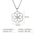 Flower of Life Necklace Sacred Geometry Merkaba Life Spirit