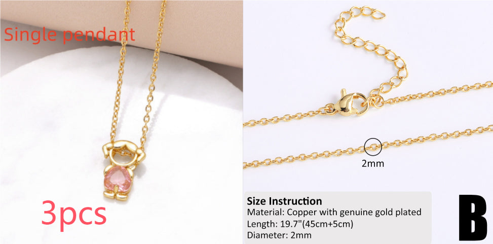 Copper-plated 18k Gold DIY Hip-hop All-match Chain Necklace