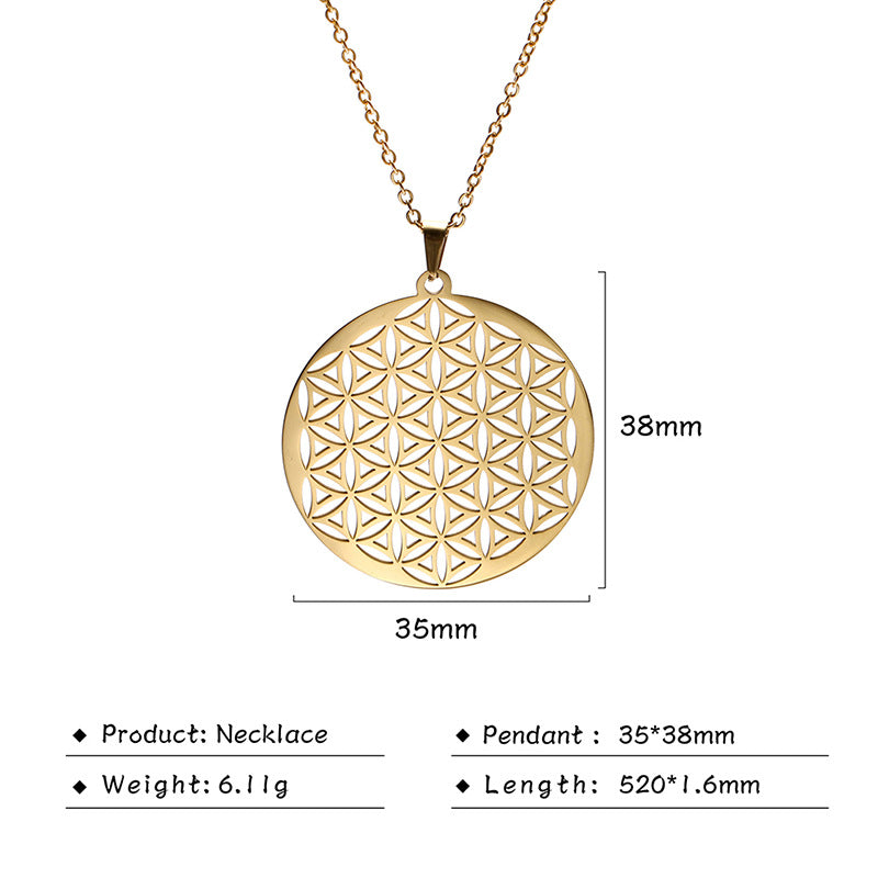 Flower of Life Necklace Sacred Geometry Merkaba Life Spirit