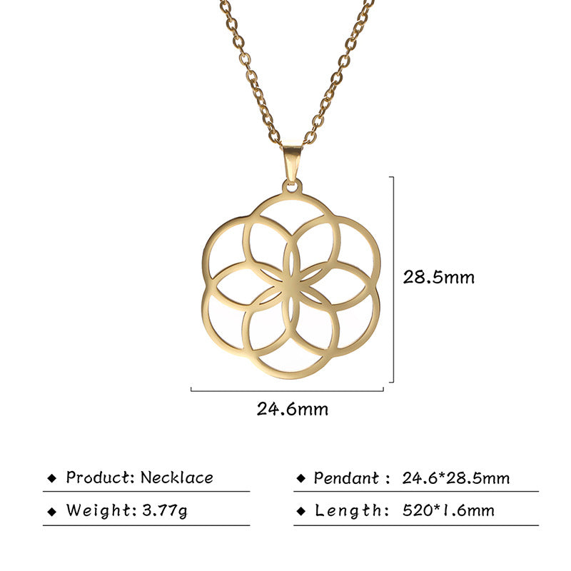 Flower of Life Necklace Sacred Geometry Merkaba Life Spirit
