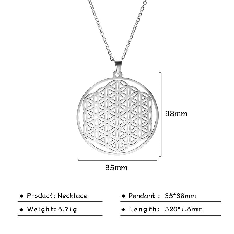 Flower of Life Necklace Sacred Geometry Merkaba Life Spirit