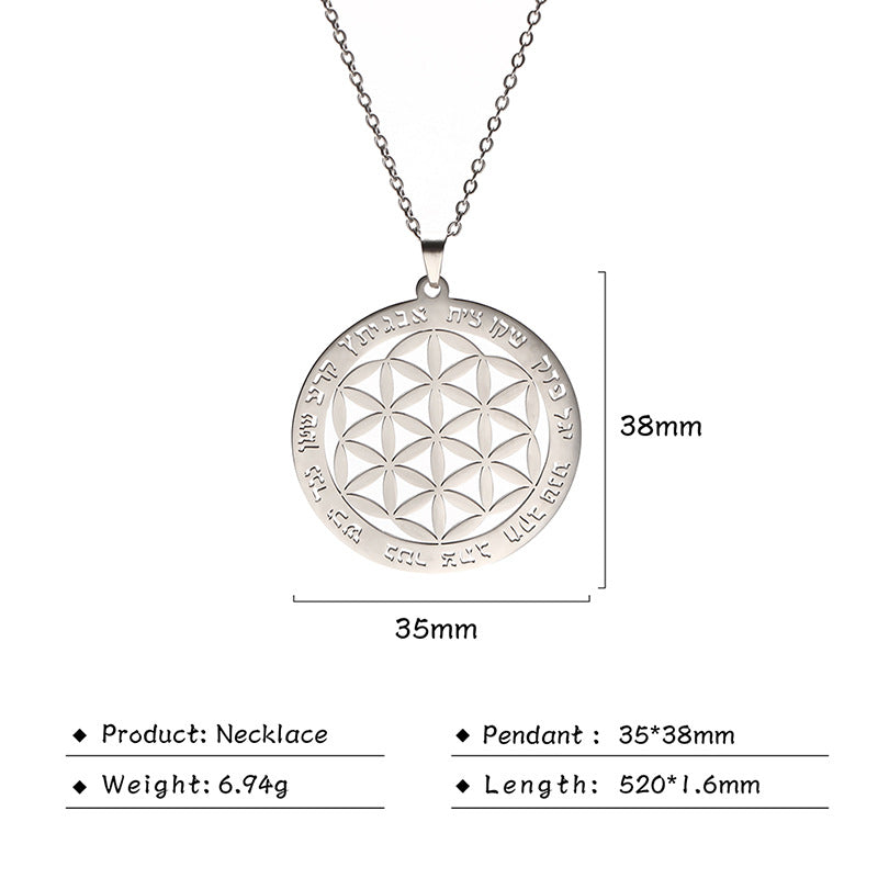 Flower of Life Necklace Sacred Geometry Merkaba Life Spirit