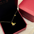 New Chinese-style 3D Pony Coin Necklace For Womendainty, Exquisite, And Vintage-inspired