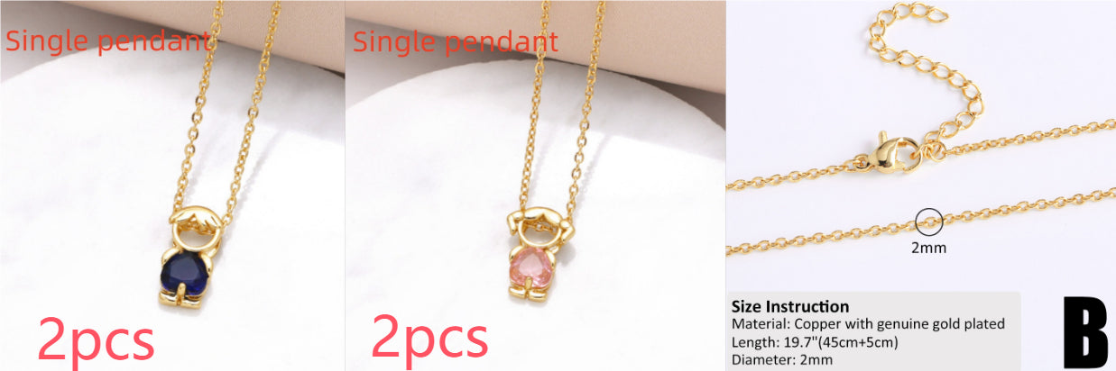 Copper-plated 18k Gold DIY Hip-hop All-match Chain Necklace