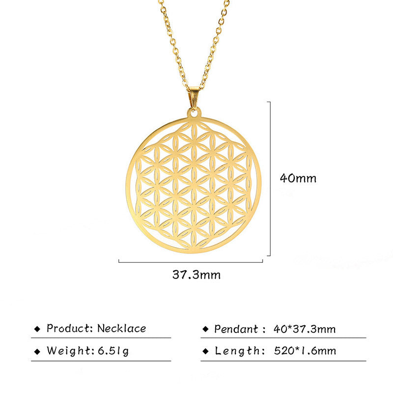 Flower of Life Necklace Sacred Geometry Merkaba Life Spirit