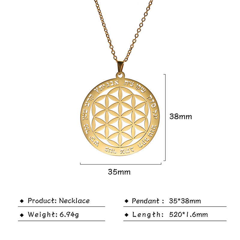 Flower of Life Necklace Sacred Geometry Merkaba Life Spirit