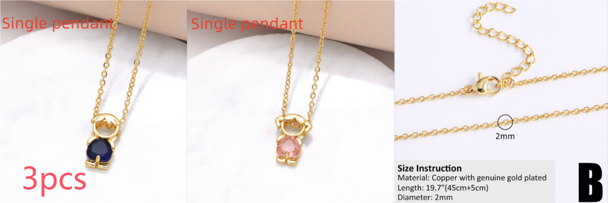 Copper-plated 18k Gold DIY Hip-hop All-match Chain Necklace