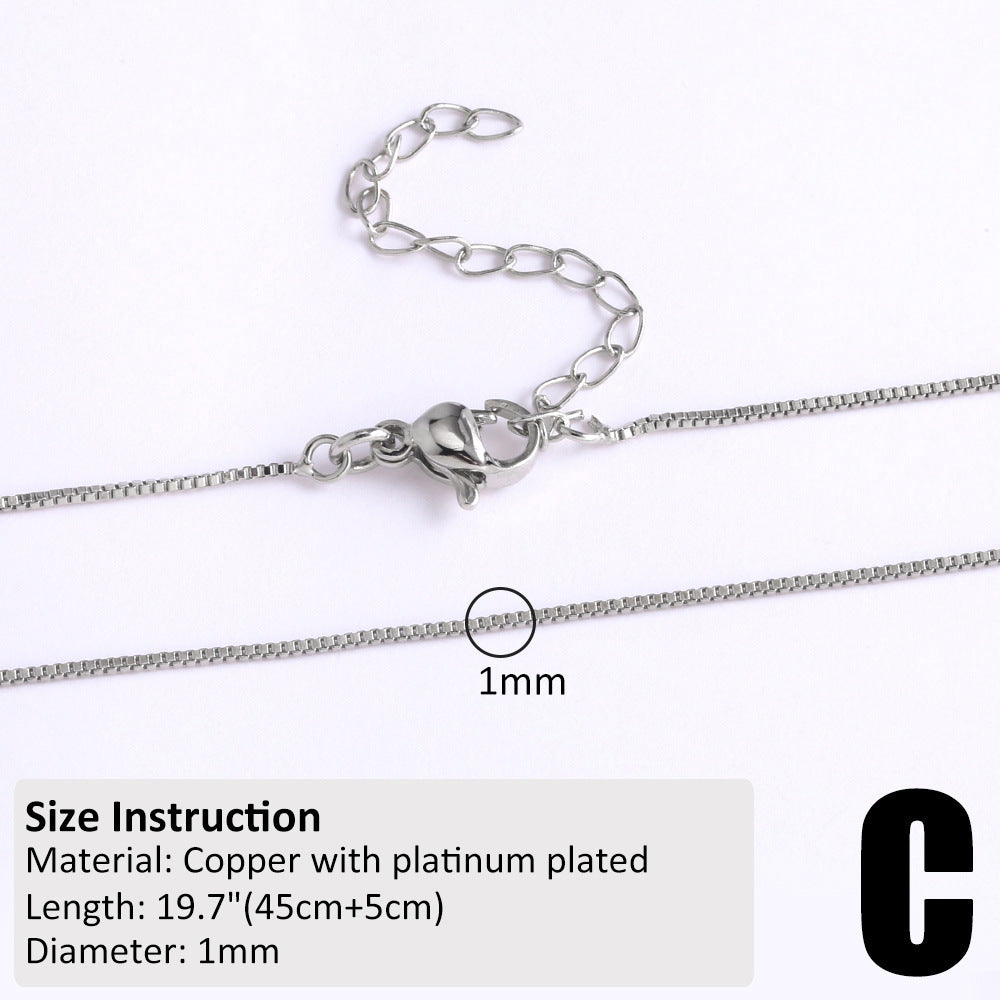 Copper-plated 18k Gold DIY Hip-hop All-match Chain Necklace